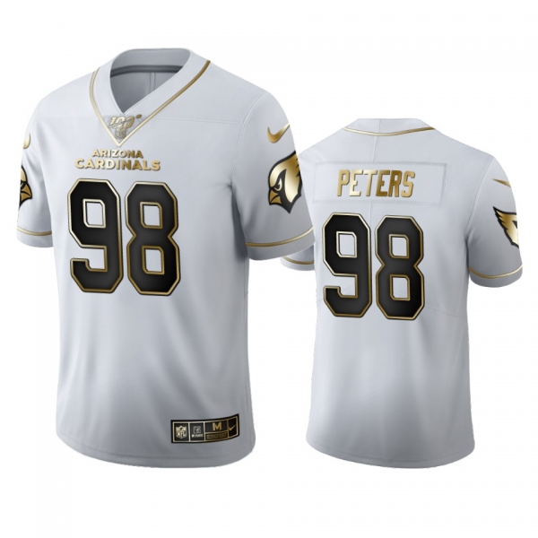 Corey Peters Cardinals White 100th Season Golden Edition Jersey