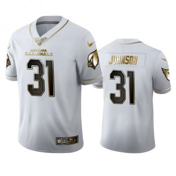 David Johnson Cardinals White 100th Season Golden Edition Jersey