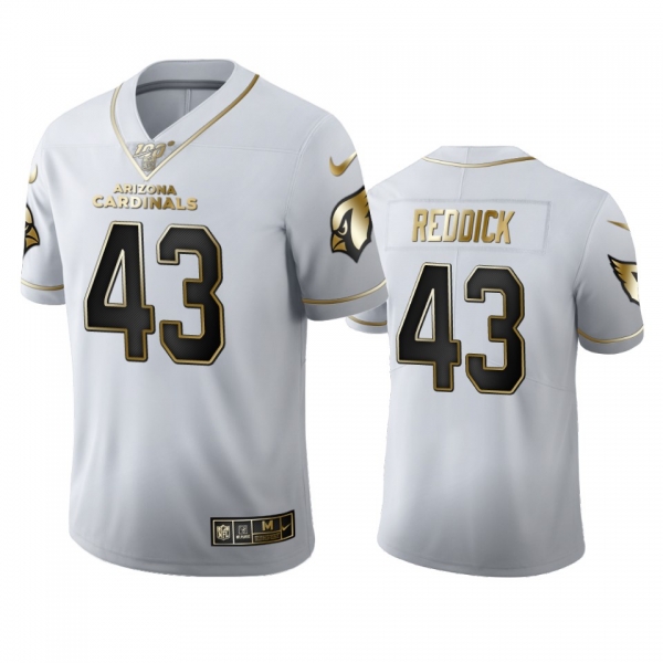 Haason Reddick Cardinals White 100th Season Golden Edition Jersey