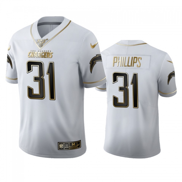 Adrian Phillips Chargers White 100th Season Golden Edition Jersey