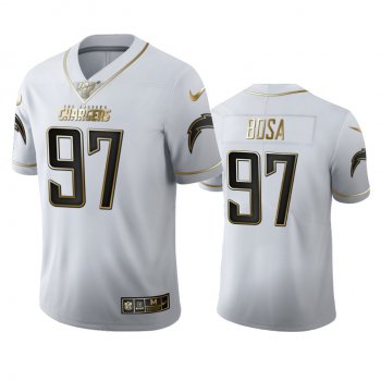 Joey Bosa Chargers White 100th Season Golden Edition Jersey