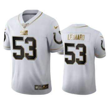 Darius Leonard Colts White 100th Season Golden Edition Jersey