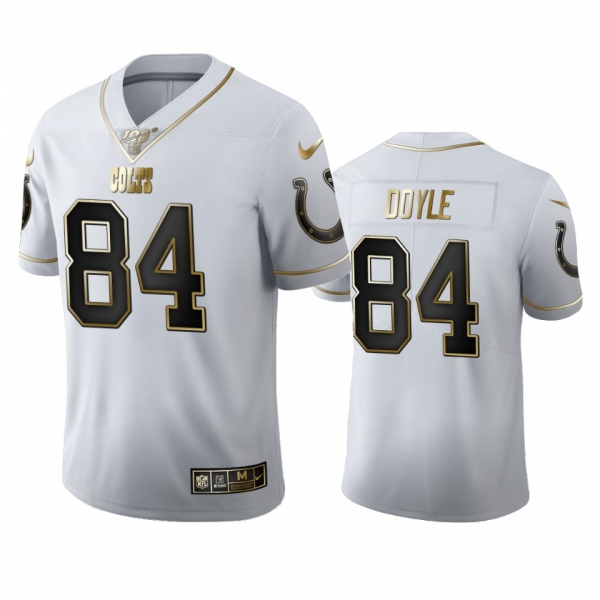 Jack Doyle Colts White 100th Season Golden Edition Jersey