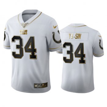 Rock Ya-Sin Colts White 100th Season Golden Edition Jersey