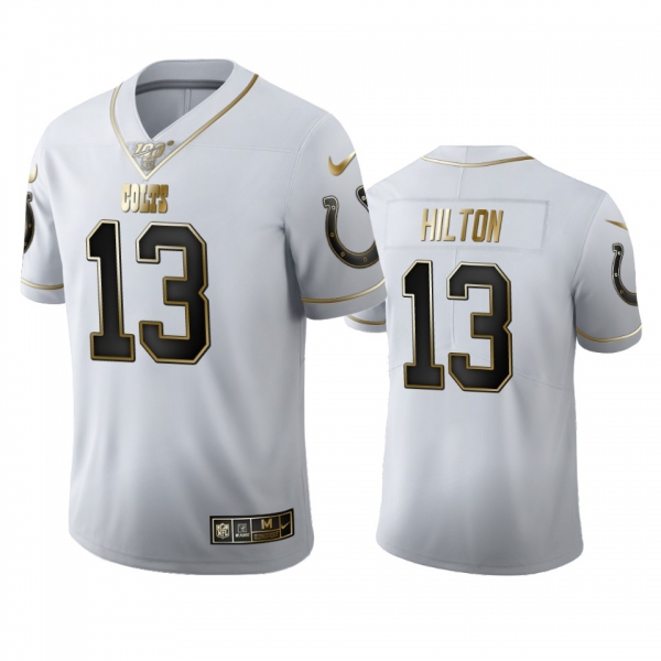 T.Y. Hilton Colts White 100th Season Golden Edition Jersey