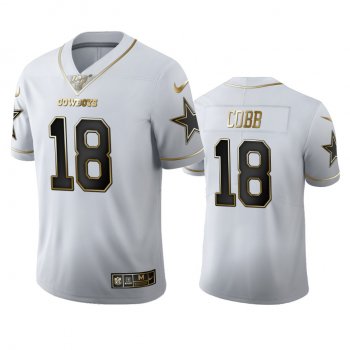 Randall Cobb Cowboys White 100th Season Golden Edition Jersey