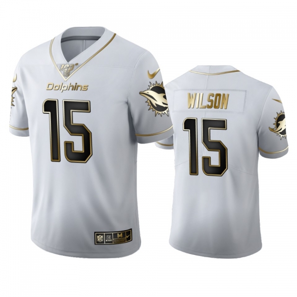 Albert Wilson Dolphins White 100th Season Golden Edition Jersey