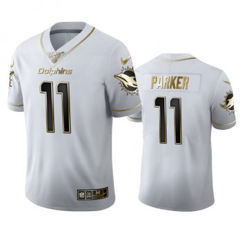 DeVante Parker Dolphins White 100th Season Golden Edition Jersey