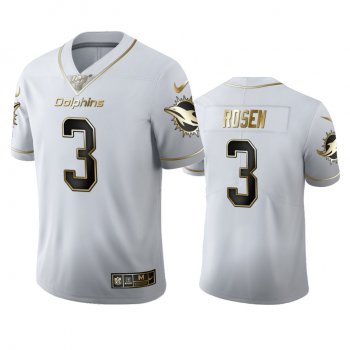 Josh Rosen Dolphins White 100th Season Golden Edition Jersey