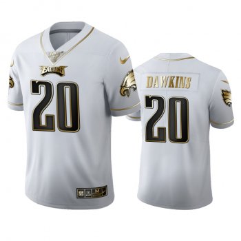 Brian Dawkins Eagles White 100th Season Golden Edition Jersey