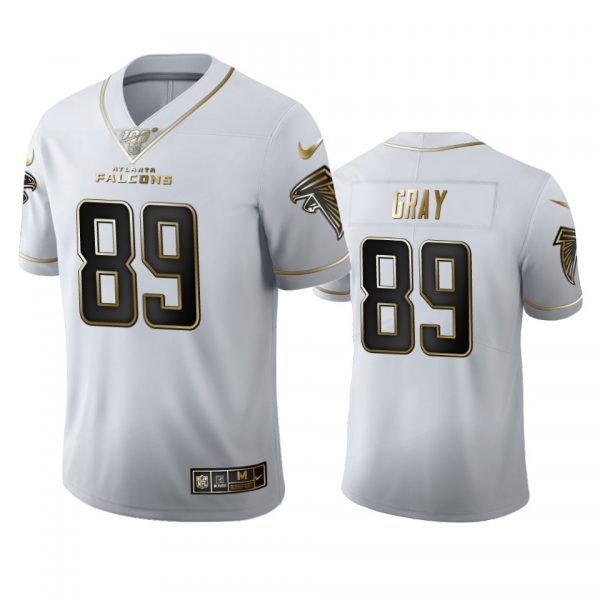 Alex Gray Falcons White 100th Season Golden Edition Jersey