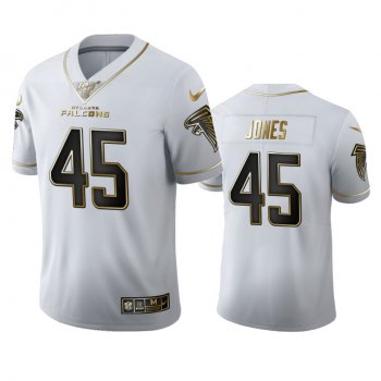 Deion Jones Falcons White 100th Season Golden Edition Jersey