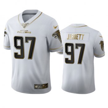 Grady Jarrett Falcons White 100th Season Golden Edition Jersey