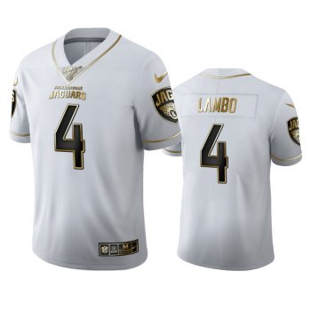 Josh Lambo Jaguars White 100th Season Golden Edition Jersey