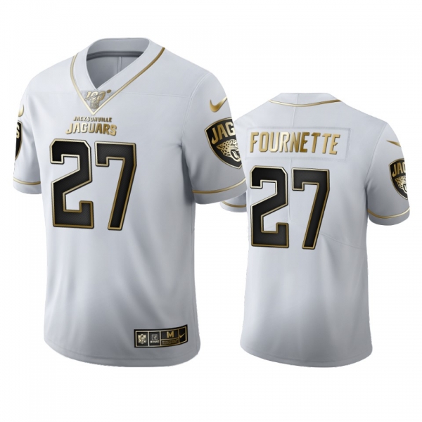 Leonard Fournette Jaguars White 100th Season Golden Edition Jersey