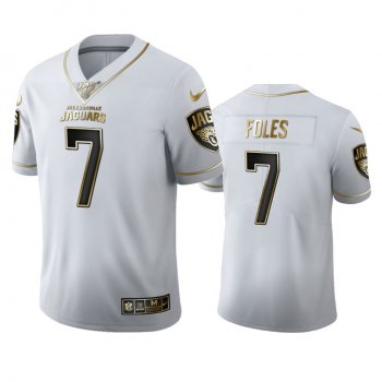 Nick Foles Jaguars White 100th Season Golden Edition Jersey