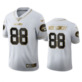 Ty Montgomery Jets White 100th Season Golden Edition Jersey