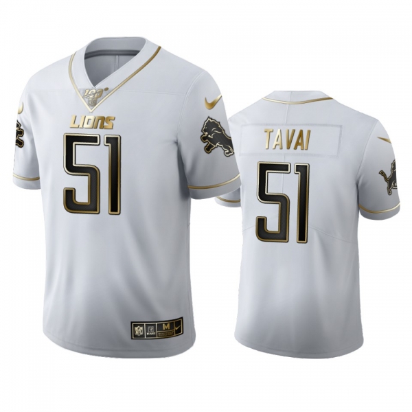 Jahlani Tavai Lions White 100th Season Golden Edition Jersey