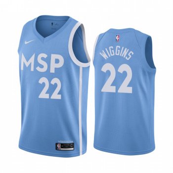 Andrew Wiggins Minnesota Timberwolves 2019-20 City Edition Blue Jersey