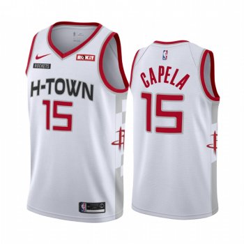 Clint Capela Houston Rockets 2019 White City Edition Finished Jersey