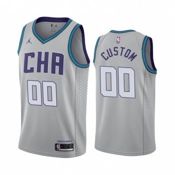 Custom Charlotte Hornets 2019-20 Gray City Edition Finished Jersey