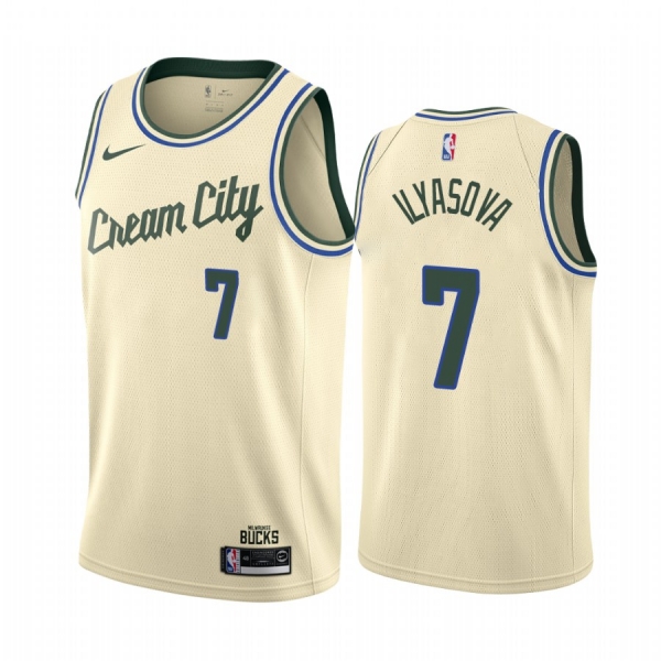 Ersan Ilyasova Milwaukee Bucks 2019-20 Cream City Edition Jersey