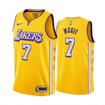 JaVale McGee Los Angeles Lakers 2019-20 City Edition Yellow Jersey