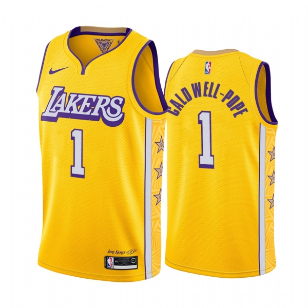 Kentavious Caldwell-Pope Los Angeles Lakers 2019-20 City Edition Yellow Jersey