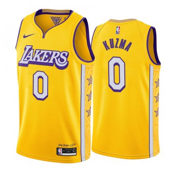 Kyle Kuzma Los Angeles Lakers 2019-20 City Edition Yellow Jersey