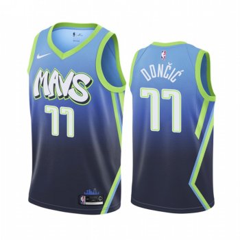 Luka Doncic Dallas Mavericks 2019-20 City Edition Blue Jersey