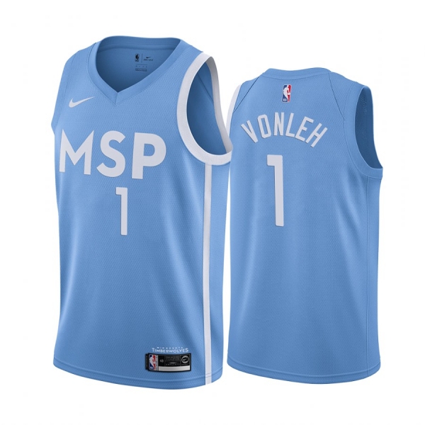 Noah Vonleh Minnesota Timberwolves 2019-20 City Edition Blue Jersey