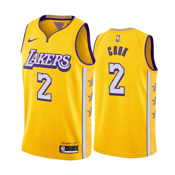 Quinn Cook Los Angeles Lakers 2019-20 City Edition Yellow Jersey