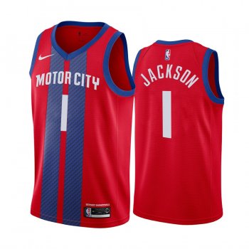 Reggie Jackson Detroit Pistons 2019-20 City Edition Red Jersey