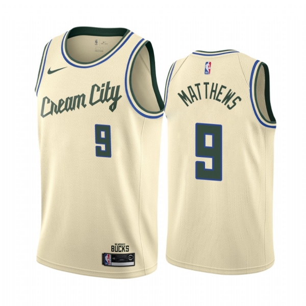 Wesley Matthews Milwaukee Bucks 2019-20 Cream City Edition Jersey