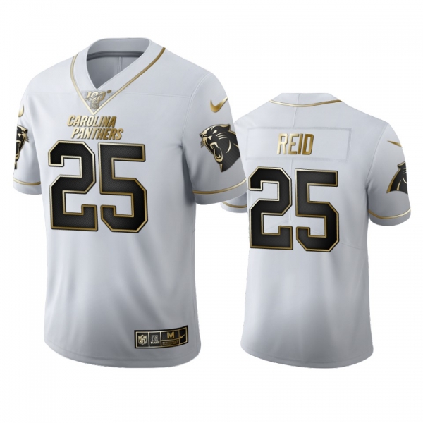 Eric Reid Panthers White 100th Season Golden Edition Jersey