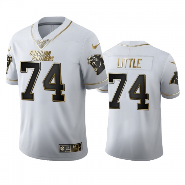 Greg Little Panthers White 100th Season Golden Edition Jersey