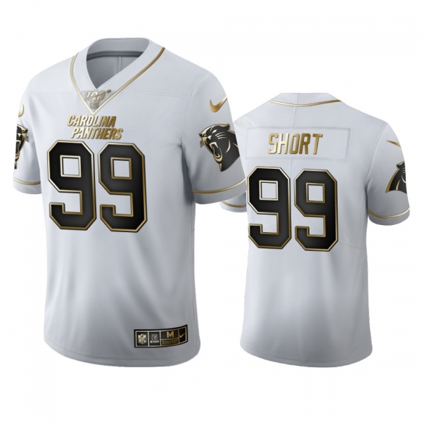 Kawann Short Panthers White 100th Season Golden Edition Jersey