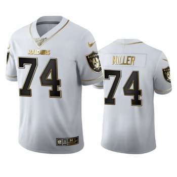 Kolton Miller Raiders White 100th Season Golden Edition Jersey