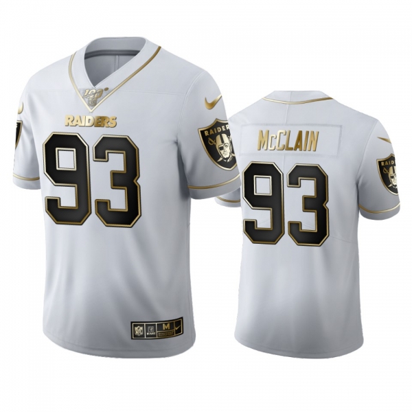 Terrell McClain Raiders White 100th Season Golden Edition Jersey