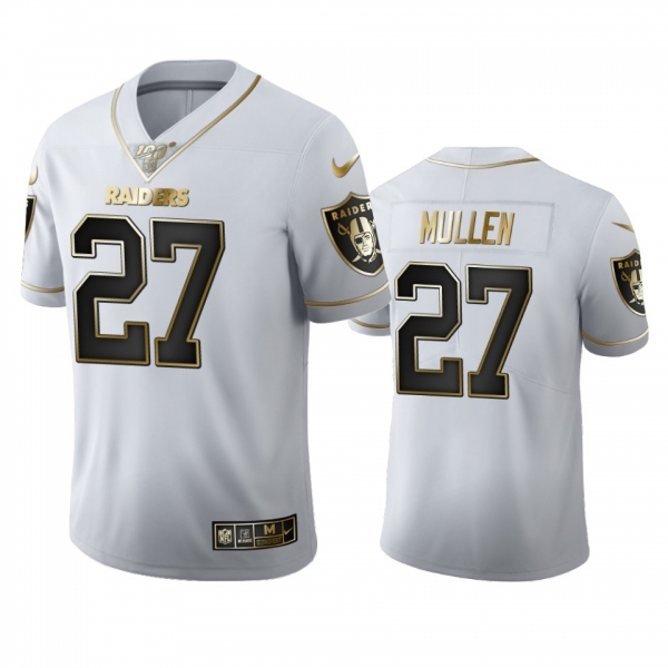 Trayvon Mullen Raiders White 100th Season Golden Edition Jersey