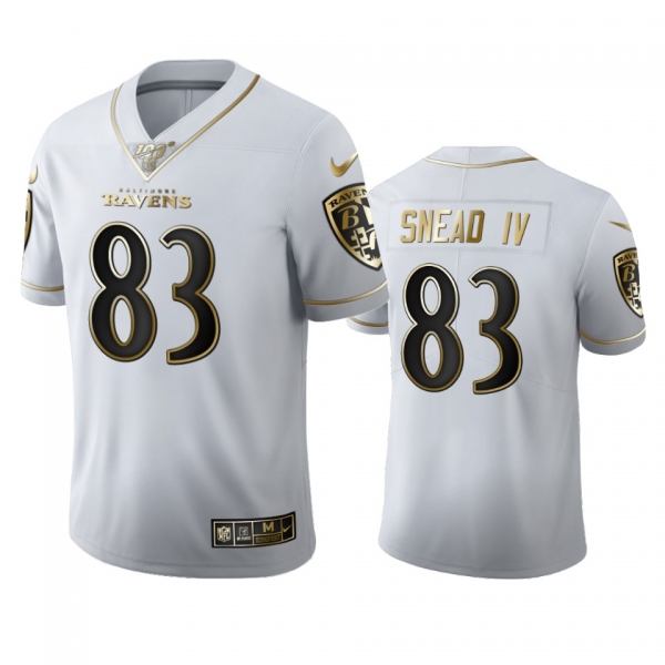 Willie Snead IV Ravens White 100th Season Golden Edition Jersey