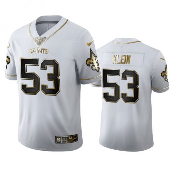 A.J. Klein Saints White 100th Season Golden Edition Jersey