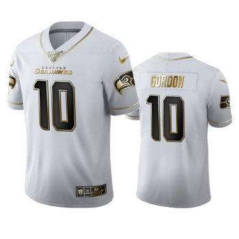 Josh Gordon Seahawks White 100th Season Golden Edition Jersey