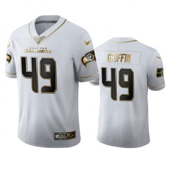 Shaquem Griffin Seahawks White 100th Season Golden Edition Jersey