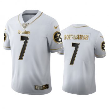 Ben Roethlisberger Steelers White 100th Season Golden Edition Jersey