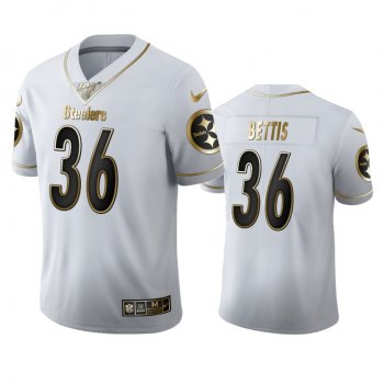 Jerome Bettis Steelers White 100th Season Golden Edition Jersey