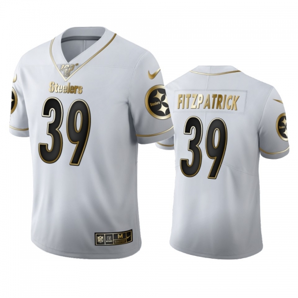 Minkah Fitzpatrick Steelers White 100th Season Golden Edition Jersey