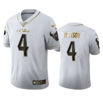 Deshaun Watson Texans White 100th Season Golden Edition Jersey