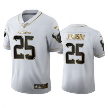 Duke Johnson Texans White 100th Season Golden Edition Jersey