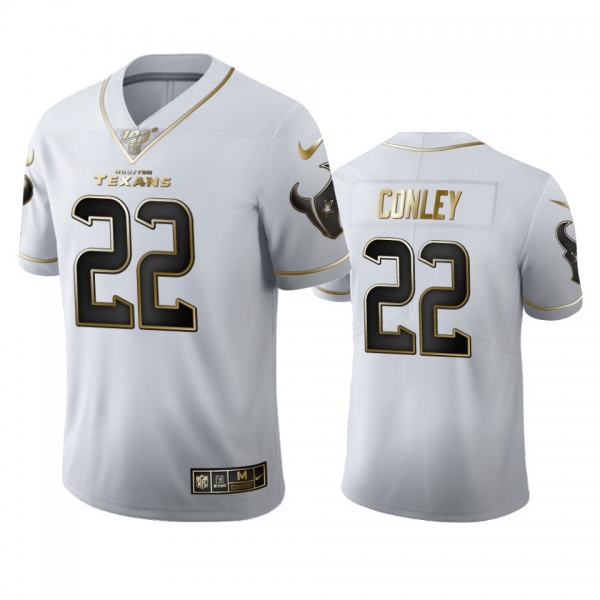 Gareon Conley Texans White 100th Season Golden Edition Jersey